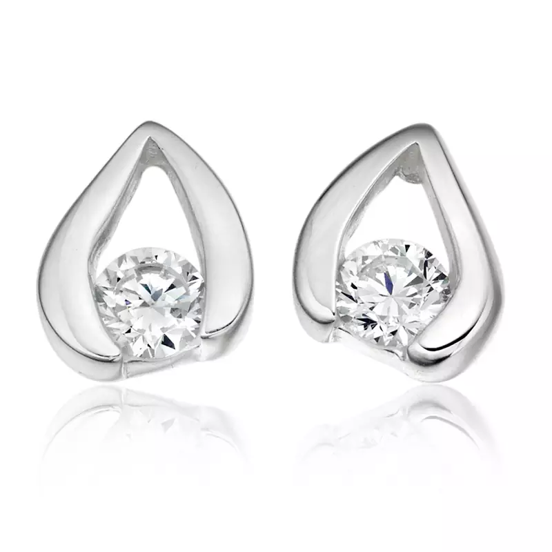 White Gold Plated Earring