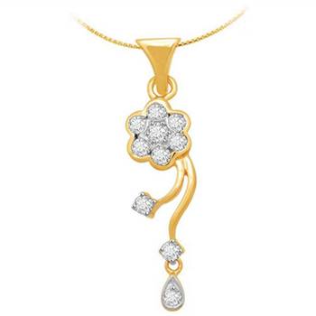 Sterling Silver Fancy Danglling Flower Pendant 1