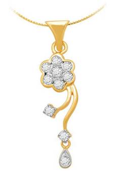 Sterling Silver Fancy Danglling Flower Pendant
