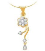 Sterling Silver Fancy Danglling Flower Pendant