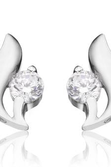White Gold Plated Earring