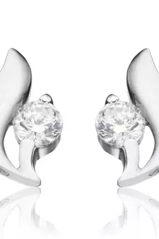 White Gold Plated Earring