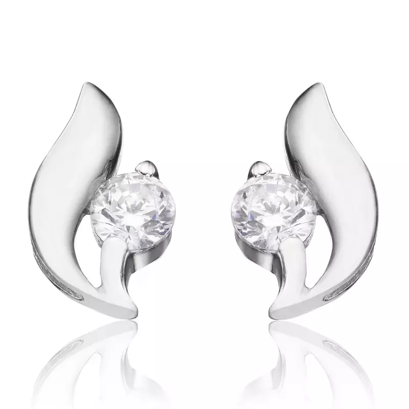 White Gold Plated Earring