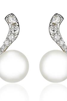 White Gold Plated Earring