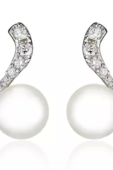 White Gold Plated Earring