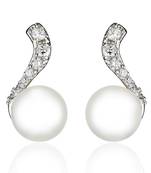 White Gold Plated Earring