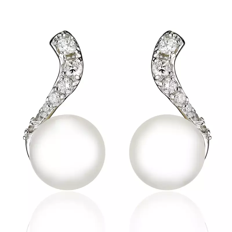 White Gold Plated Earring