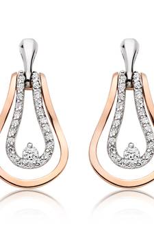 White Gold Plated Earring