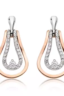 White Gold Plated Earring