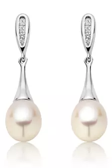 White Gold Plated Earring