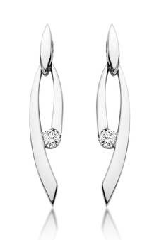 White Gold Plated Earring