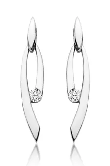 White Gold Plated Earring