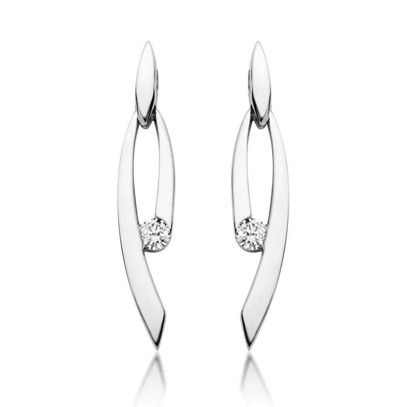 White Gold Plated Earring