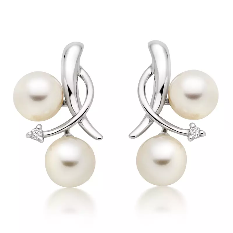 White Gold Plated Earring