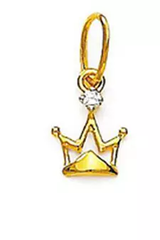 Sterling Silver Monarch Crown Shape Pendant