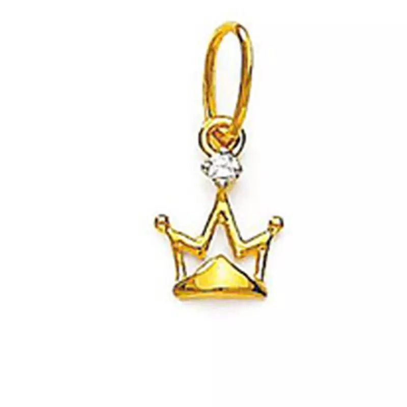 Sterling Silver Monarch Crown Shape Pendant