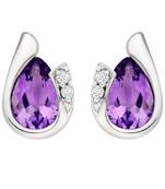 White Gold Plated Earring