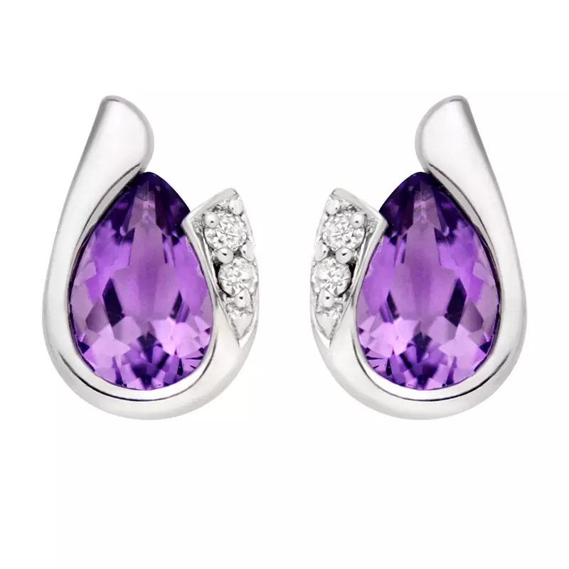 White Gold Plated Earring
