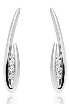 White Gold Plated Earring