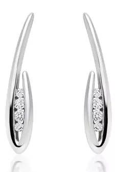 White Gold Plated Earring