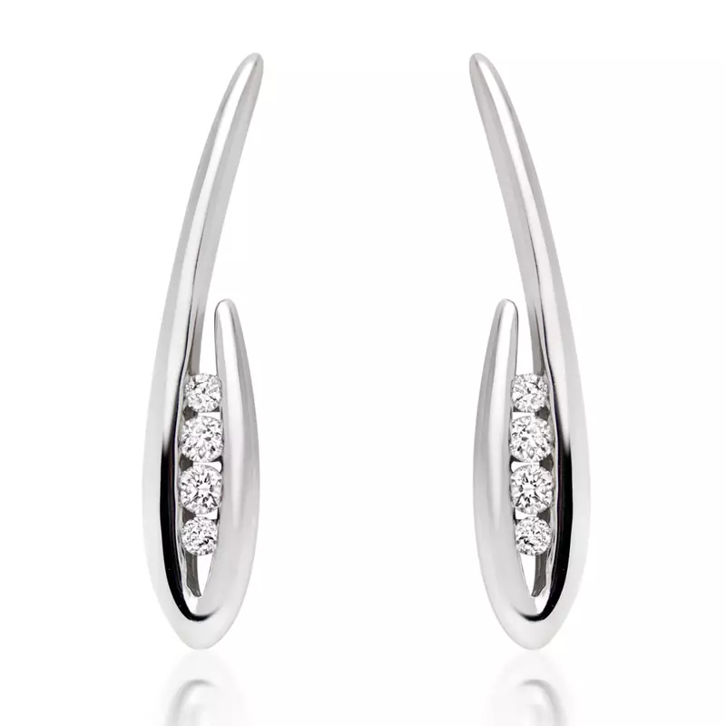 White Gold Plated Earring