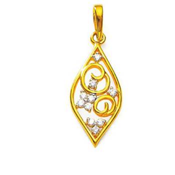 Sterling Silver Fashionable Design Diamond Pendant 1