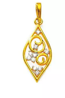 Sterling Silver Fashionable Design Diamond Pendant