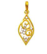 Sterling Silver Fashionable Design Diamond Pendant