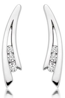 White Gold Plated Earring