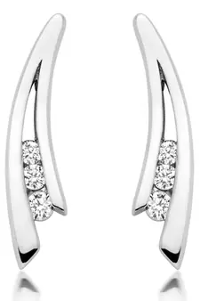 White Gold Plated Earring