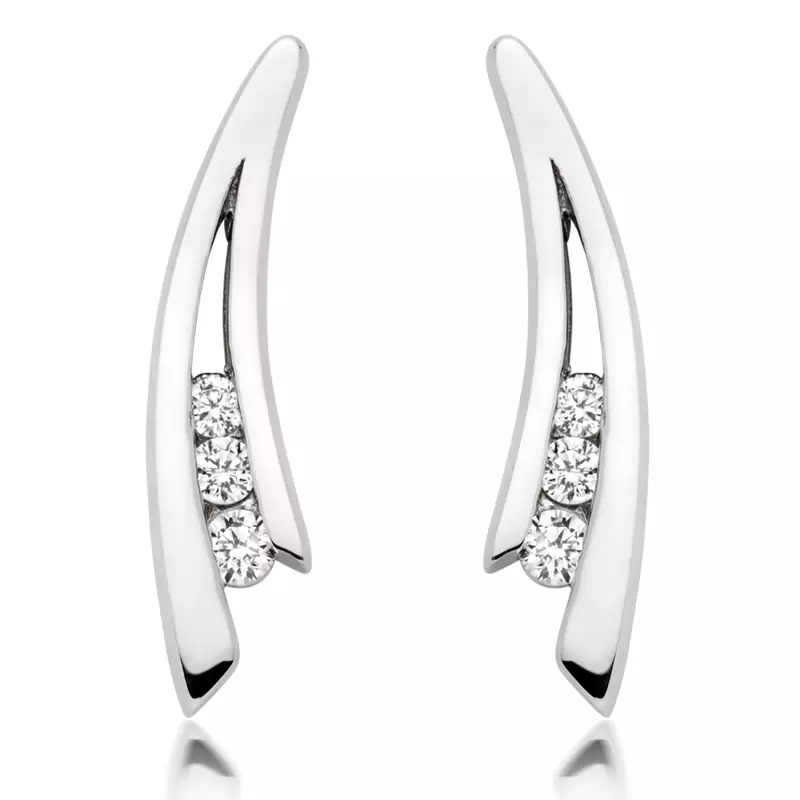 White Gold Plated Earring