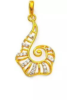 Sterling Silver Fancy Christmas Article Shape Pendant