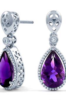 White Gold Plated Earring