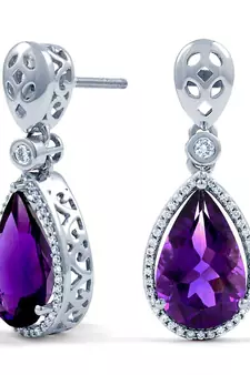 White Gold Plated Earring