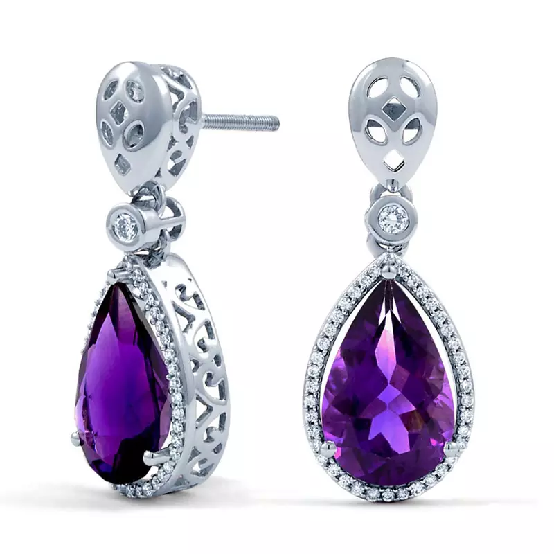 White Gold Plated Earring