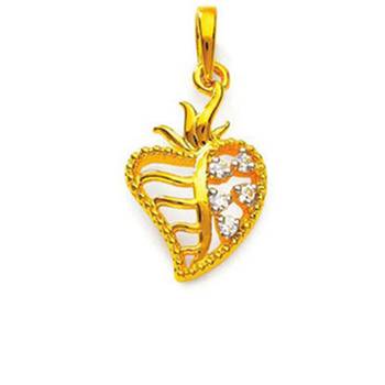 Sterling Silver Fancy Stawberry Shape Pendant 1