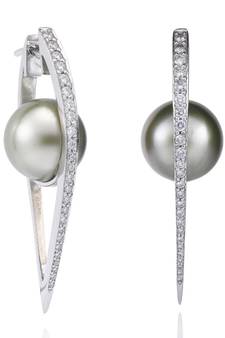 White Gold Plated Earring