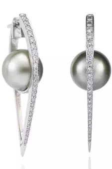 White Gold Plated Earring