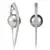 White Gold Plated Earring