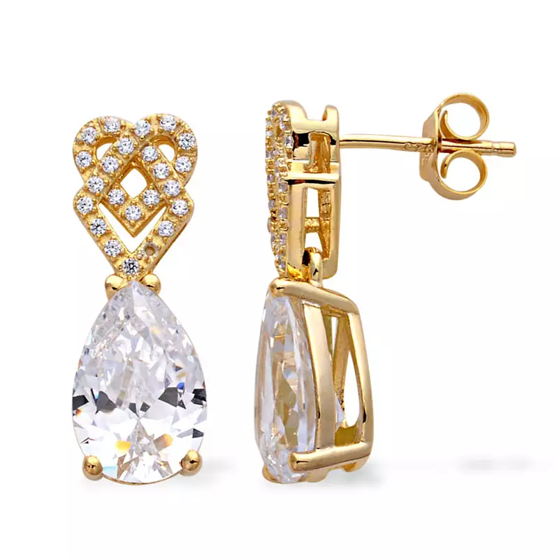 White Gold Plated Earring