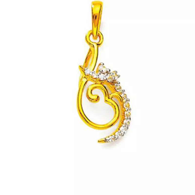 Sterling Silver Traditional Om Shape Pendant