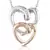 Sterling Silver Two Fancy Heart Shape Pendant