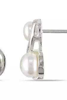 White Gold Plated Earring