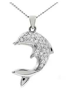 Fish Shape American Diamond Pendant