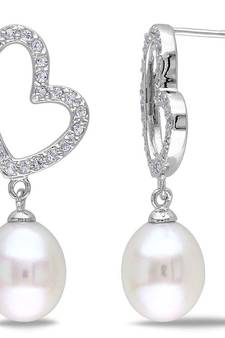 White Gold Plated Earring
