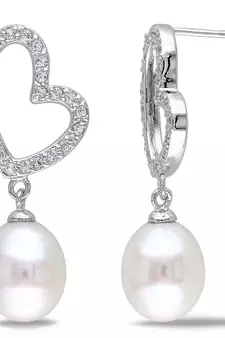 White Gold Plated Earring