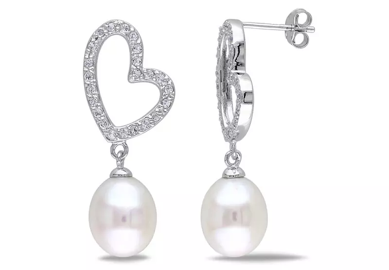 White Gold Plated Earring