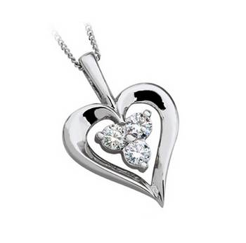 Heart Shape  American Diamond Pendant 1