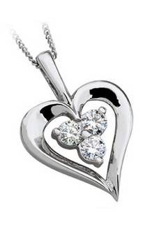 Heart Shape  American Diamond Pendant