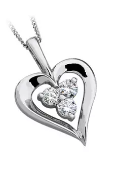 Heart Shape  American Diamond Pendant